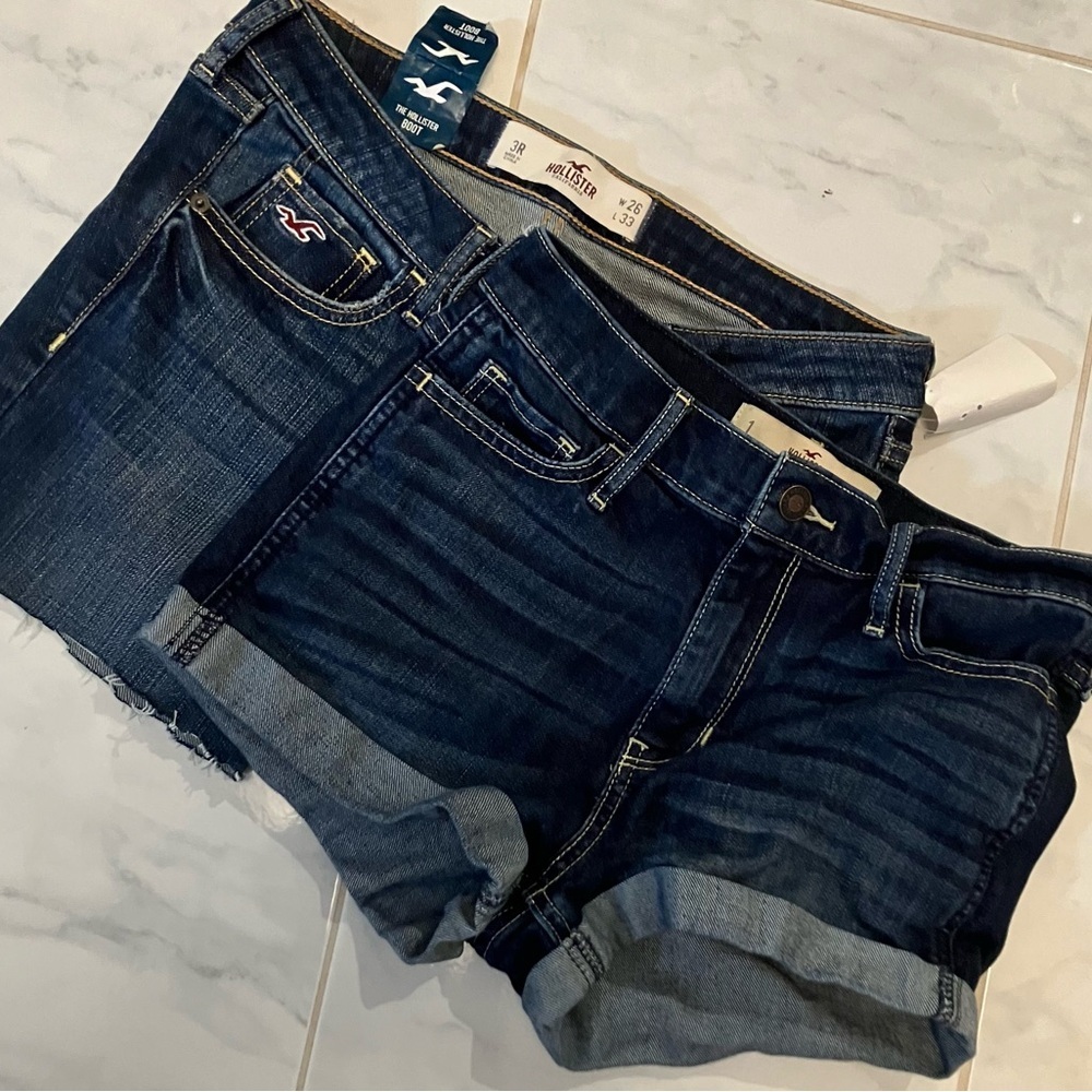 Hollister blue Denim Jean Short shorts. EUC! Jorts!